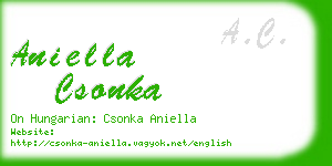 aniella csonka business card